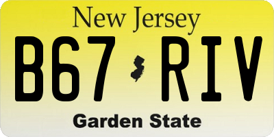 NJ license plate B67RIV