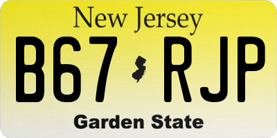 NJ license plate B67RJP