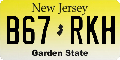 NJ license plate B67RKH