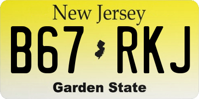 NJ license plate B67RKJ