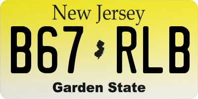 NJ license plate B67RLB