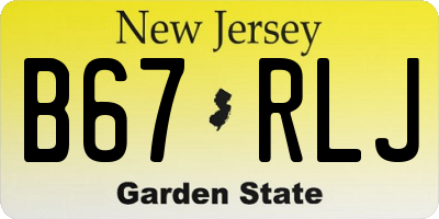 NJ license plate B67RLJ