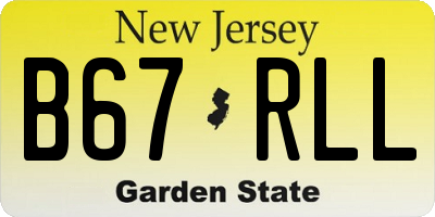 NJ license plate B67RLL