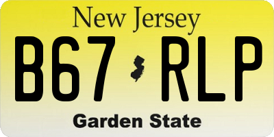 NJ license plate B67RLP