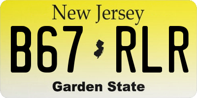 NJ license plate B67RLR