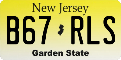 NJ license plate B67RLS
