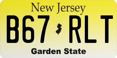 NJ license plate B67RLT
