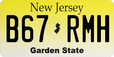 NJ license plate B67RMH