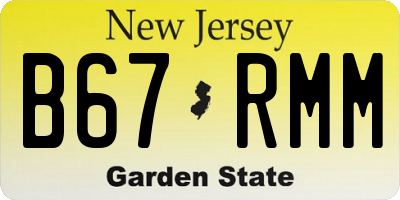 NJ license plate B67RMM