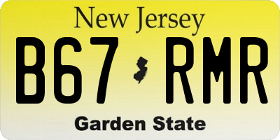 NJ license plate B67RMR