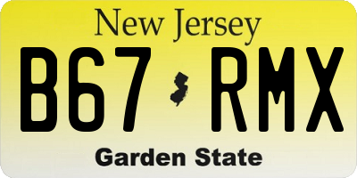 NJ license plate B67RMX