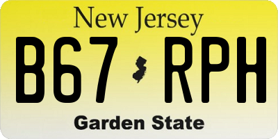 NJ license plate B67RPH