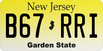 NJ license plate B67RRI