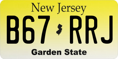 NJ license plate B67RRJ