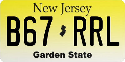 NJ license plate B67RRL