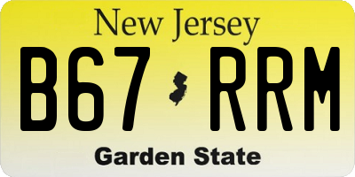NJ license plate B67RRM