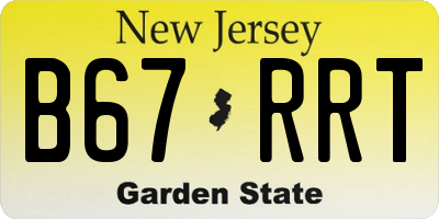 NJ license plate B67RRT