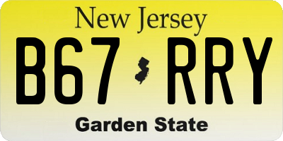 NJ license plate B67RRY