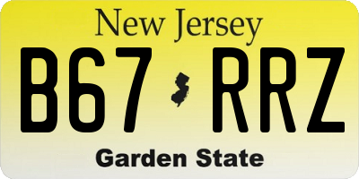 NJ license plate B67RRZ