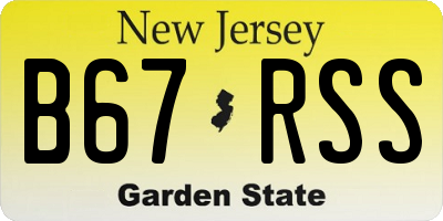 NJ license plate B67RSS