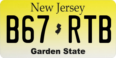 NJ license plate B67RTB