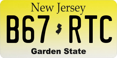 NJ license plate B67RTC