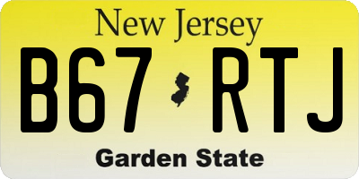 NJ license plate B67RTJ