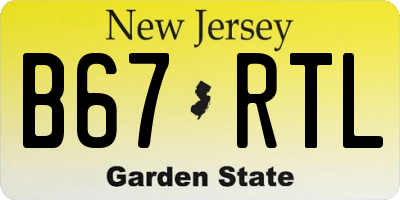 NJ license plate B67RTL