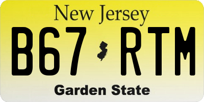 NJ license plate B67RTM