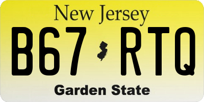 NJ license plate B67RTQ