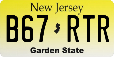 NJ license plate B67RTR
