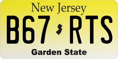 NJ license plate B67RTS
