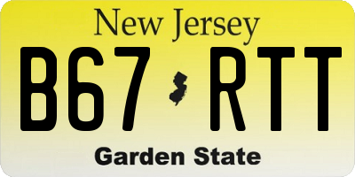 NJ license plate B67RTT