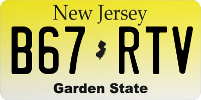 NJ license plate B67RTV