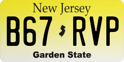NJ license plate B67RVP