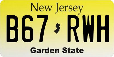 NJ license plate B67RWH