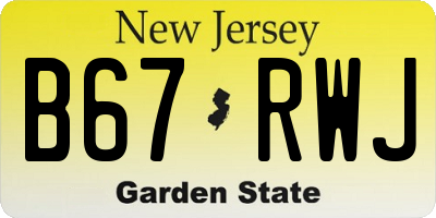 NJ license plate B67RWJ