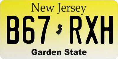 NJ license plate B67RXH
