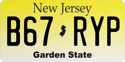 NJ license plate B67RYP