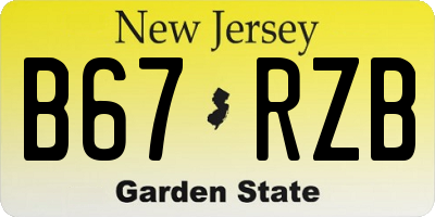 NJ license plate B67RZB