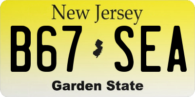 NJ license plate B67SEA