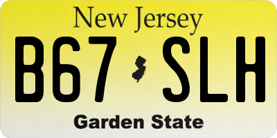 NJ license plate B67SLH