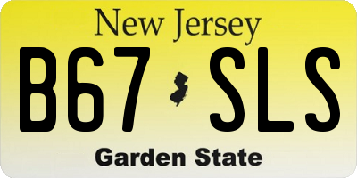 NJ license plate B67SLS