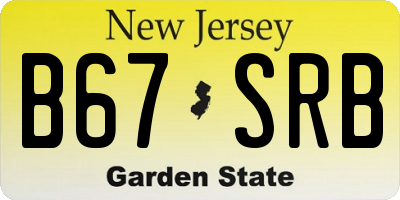 NJ license plate B67SRB