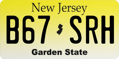 NJ license plate B67SRH