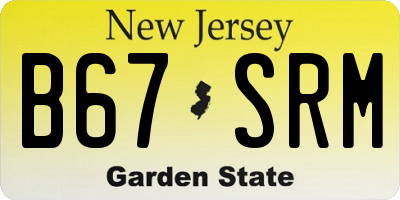 NJ license plate B67SRM