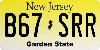 NJ license plate B67SRR