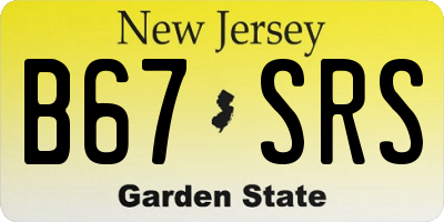 NJ license plate B67SRS