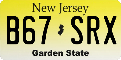 NJ license plate B67SRX