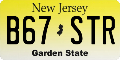 NJ license plate B67STR